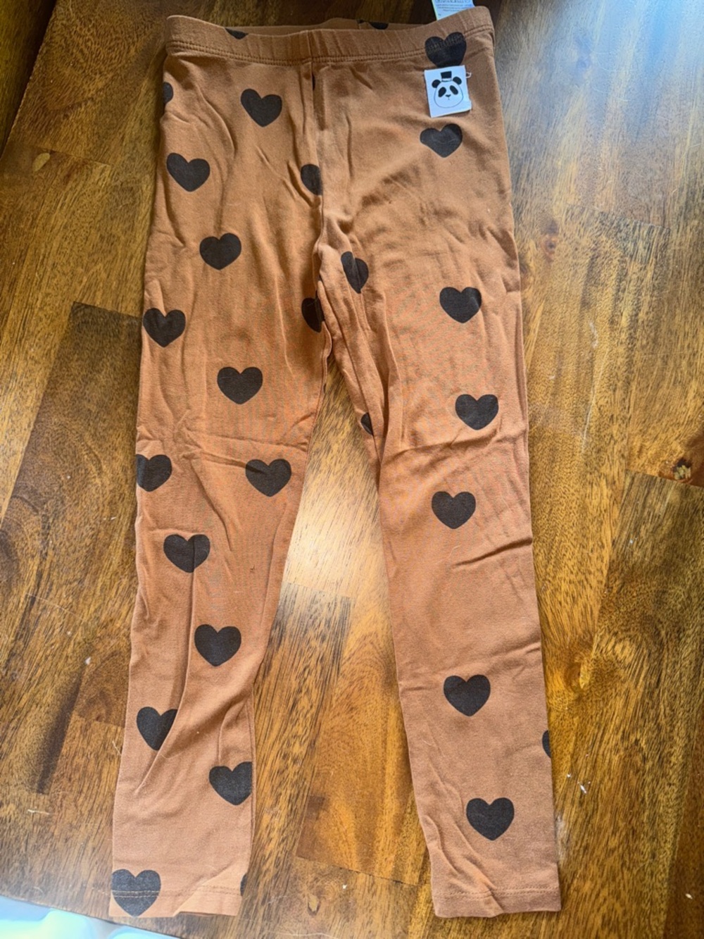 Mini Rodini brown heart leggings